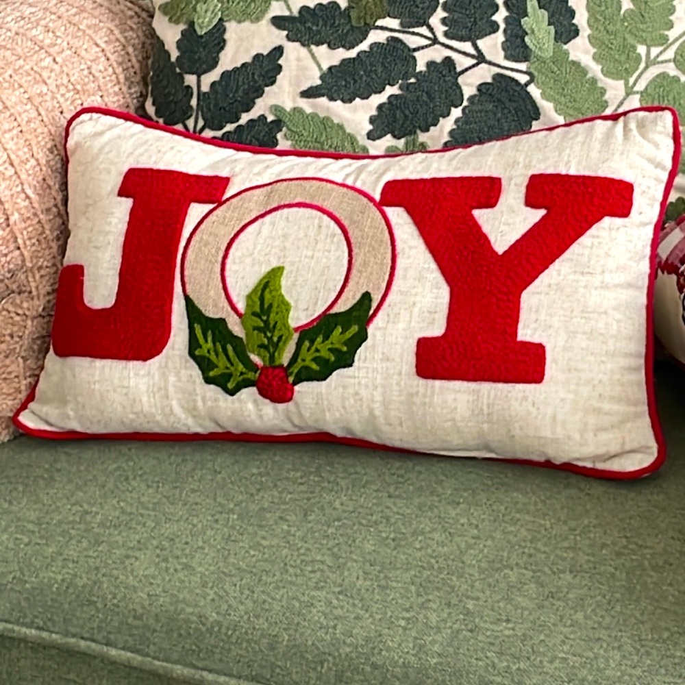 🎄Christmas “JOY” lumbar pillow 🎁